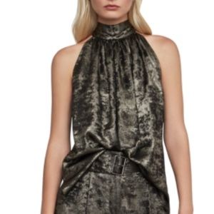 BCBGMAXAZRIA
Bow-back Halter Top In Light Gold